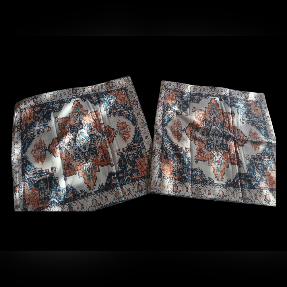 Set Of 2 Boho Pillow Covera 18x18 New